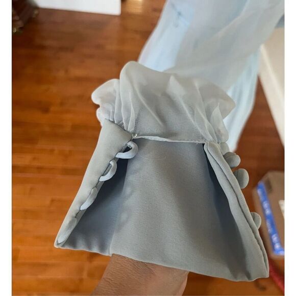 1950s babydoll dress baby blue covered in aurora borealis crystals size in pictu - Picture 7 of 8